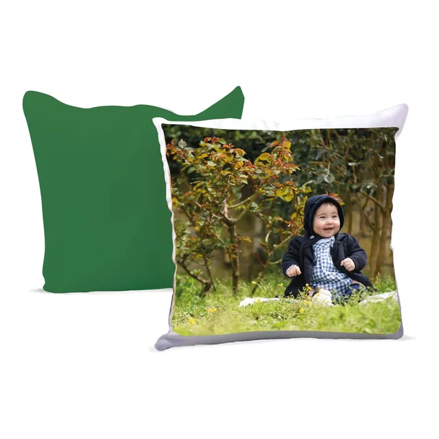 Inca cuscino personalizzato con foto 40x40 verde scuro