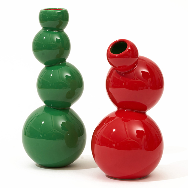 Gangzaï Geometrica Astre GD744 vaso rosso