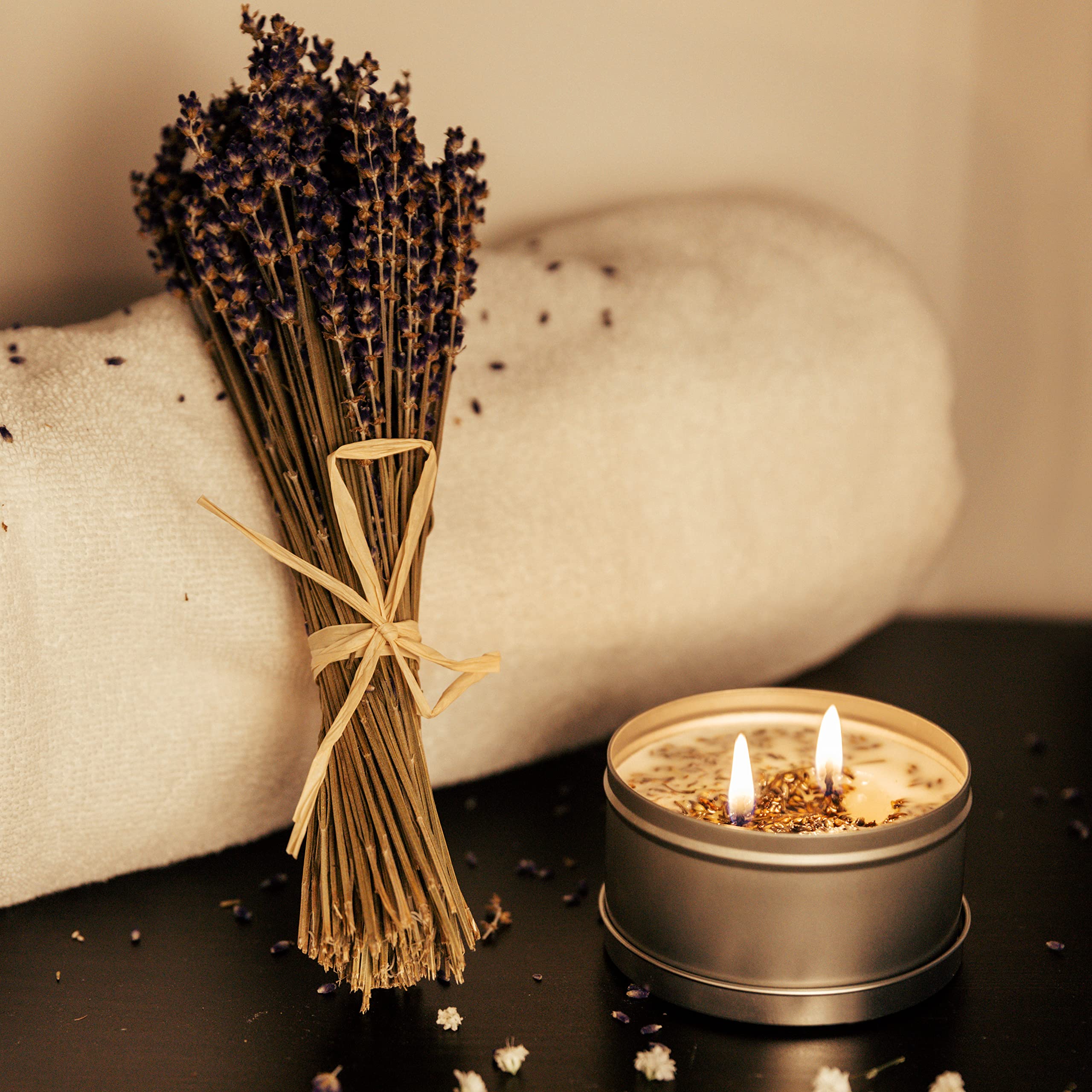 Creative Home Candela Profumata Lavanda 180 ml Cera di Soia