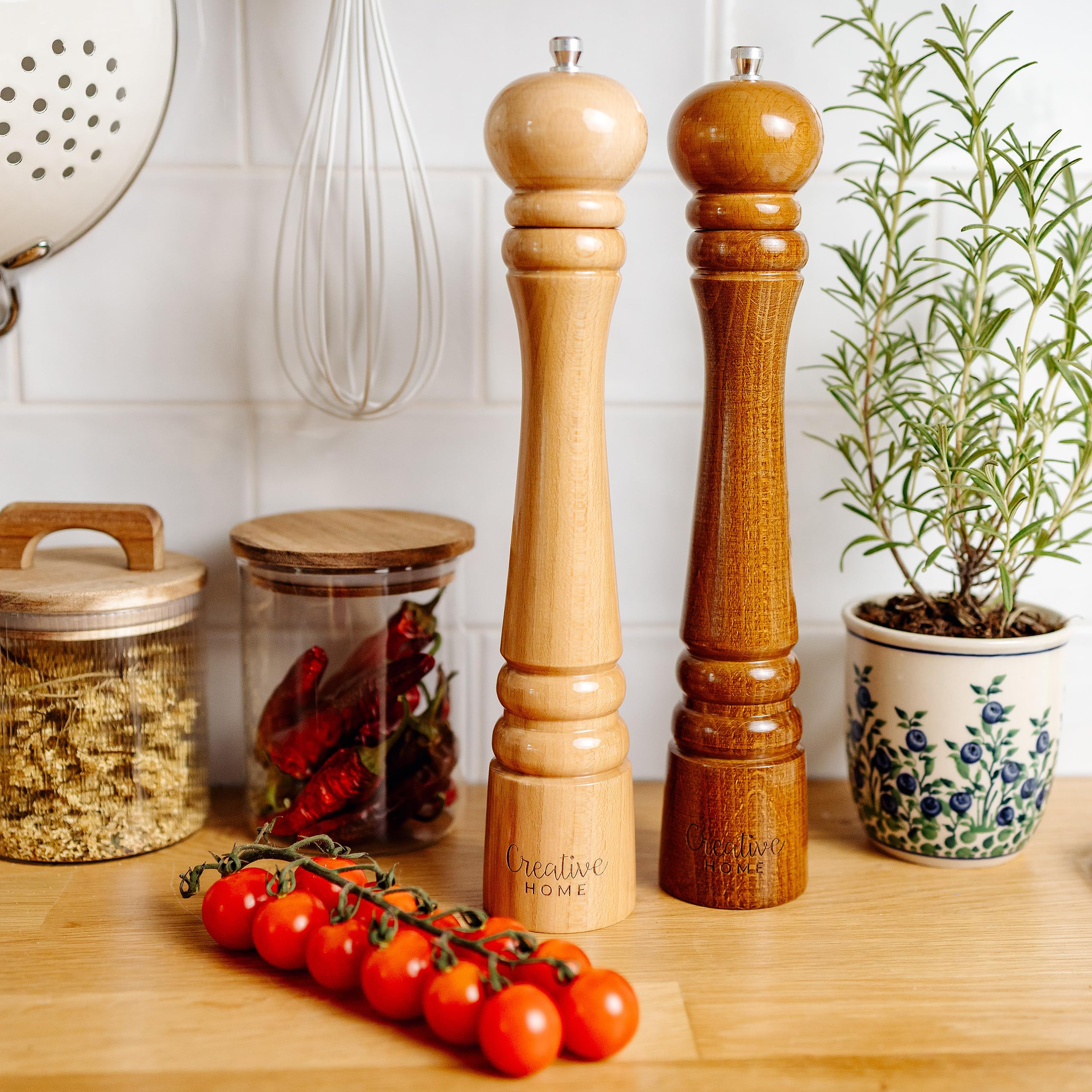 Creative Home set 2 macinini 31,5 cm faggio manuale