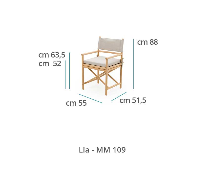 Mila Maurizi Maison Lia poltroncina pranzo rattan con cuscino