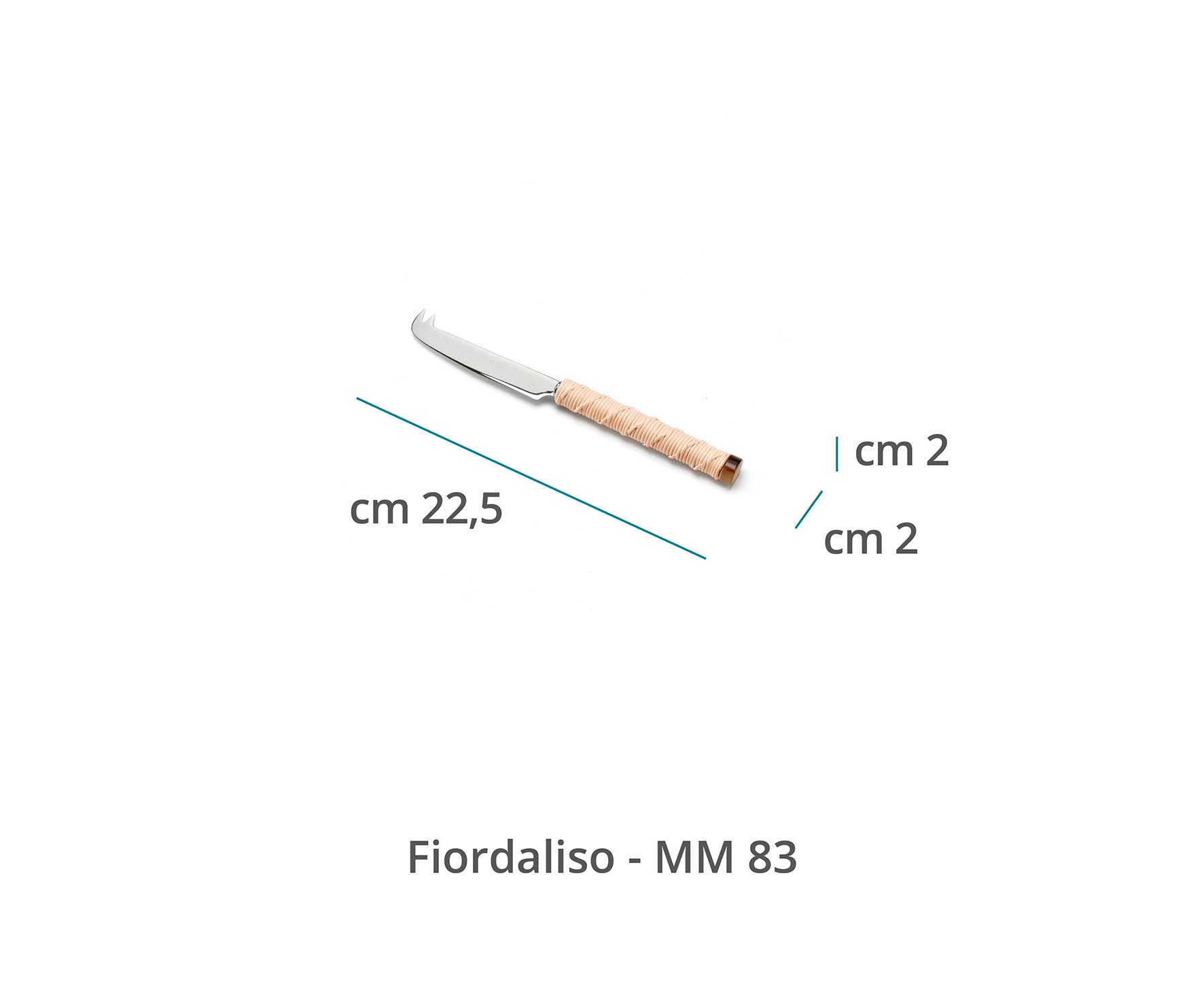 Mila Maurizi Mise en Place Fiordaliso coltello formaggio corno