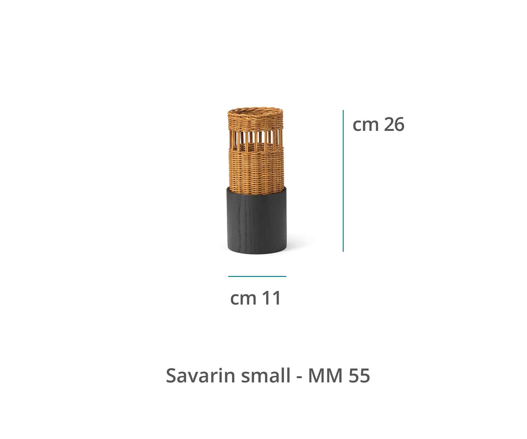 Mila Maurizi Savoir Faire Savarin small vaso frassino e canna