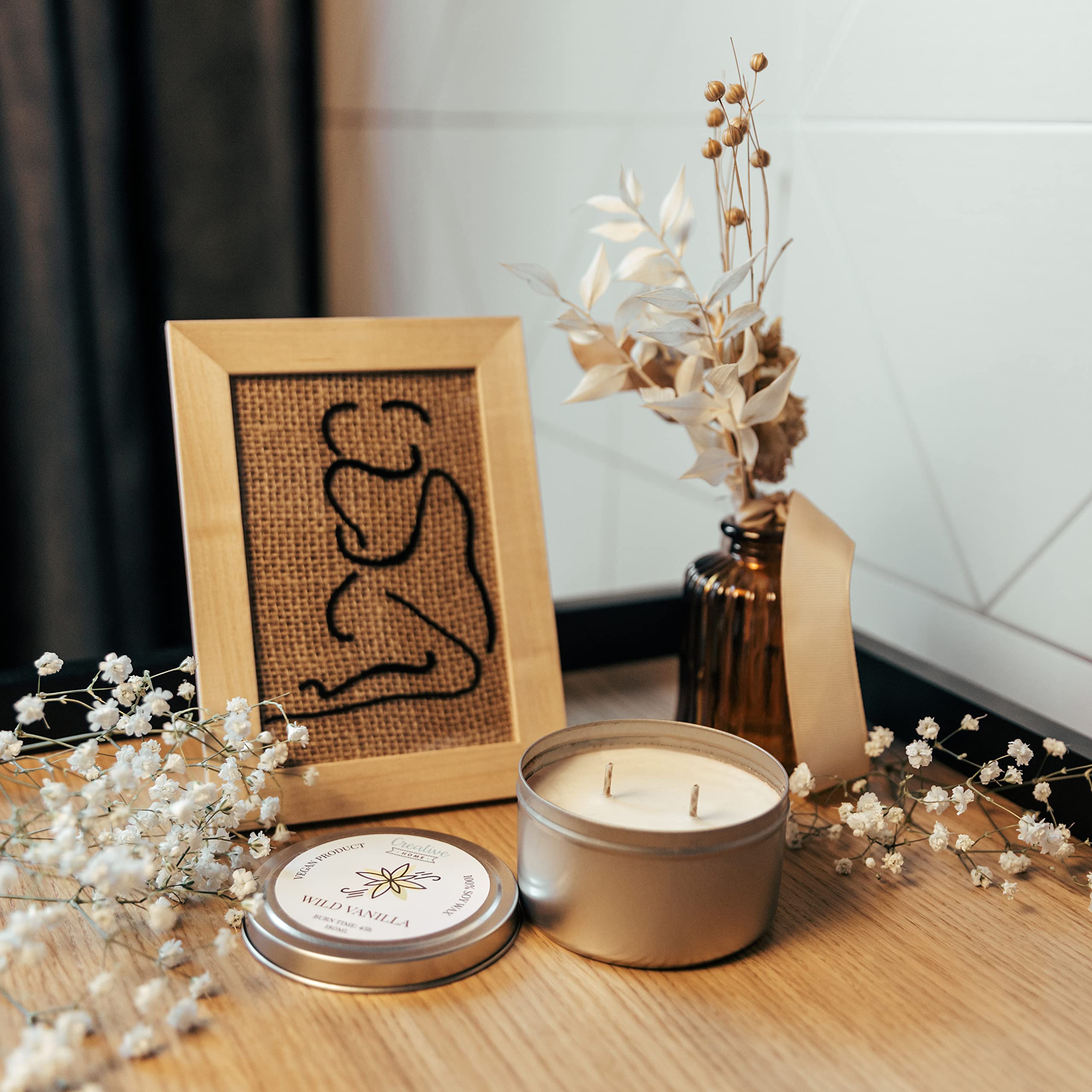 Creative Home Cornici Legno Naturale 10x15 cm Set 2 Pezzi