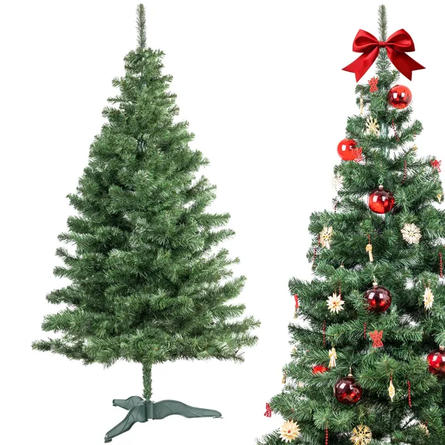 Creative Home albero di Natale artificiale 220 cm verde folto pieghevole