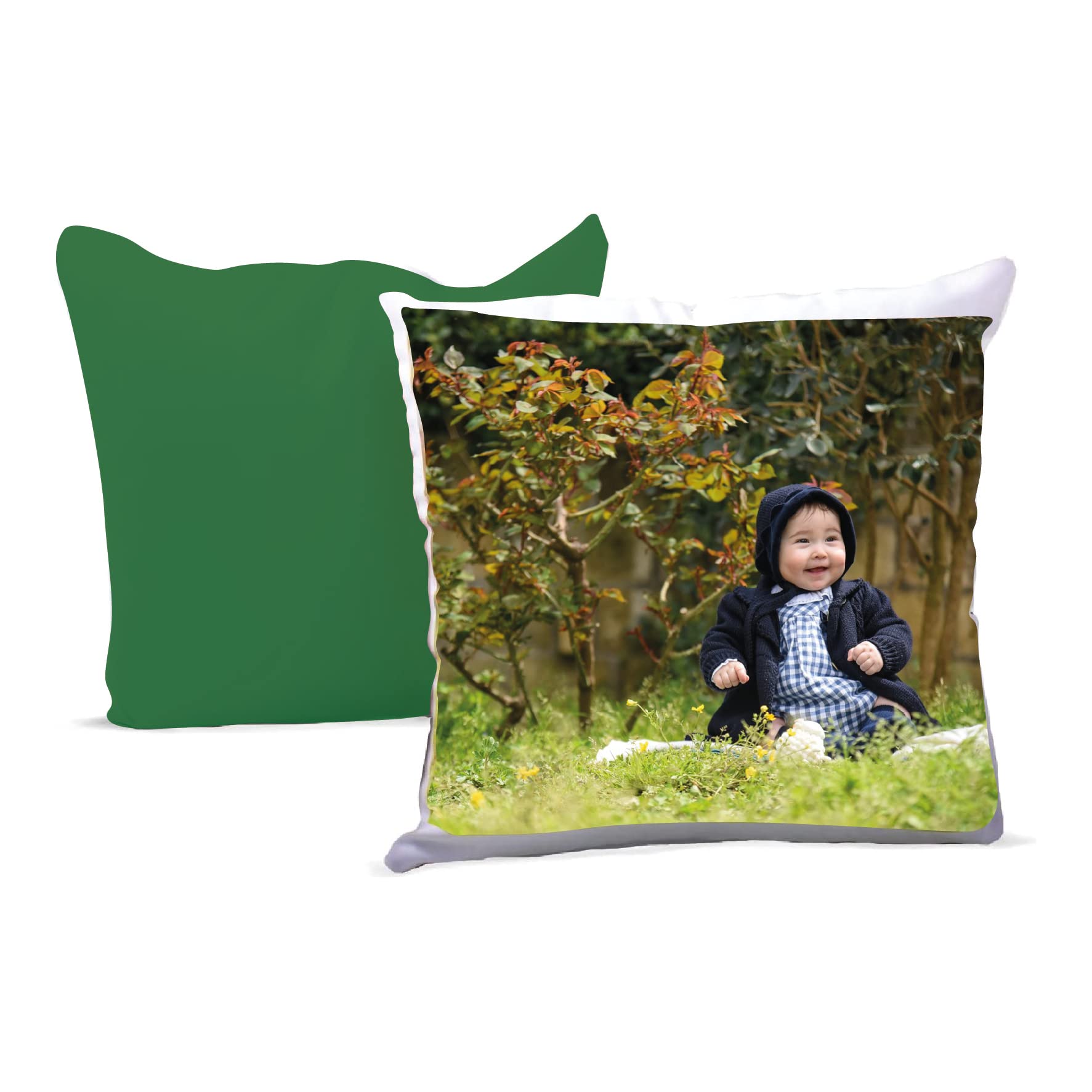 Inca cuscino personalizzato con foto 40x40 verde scuro