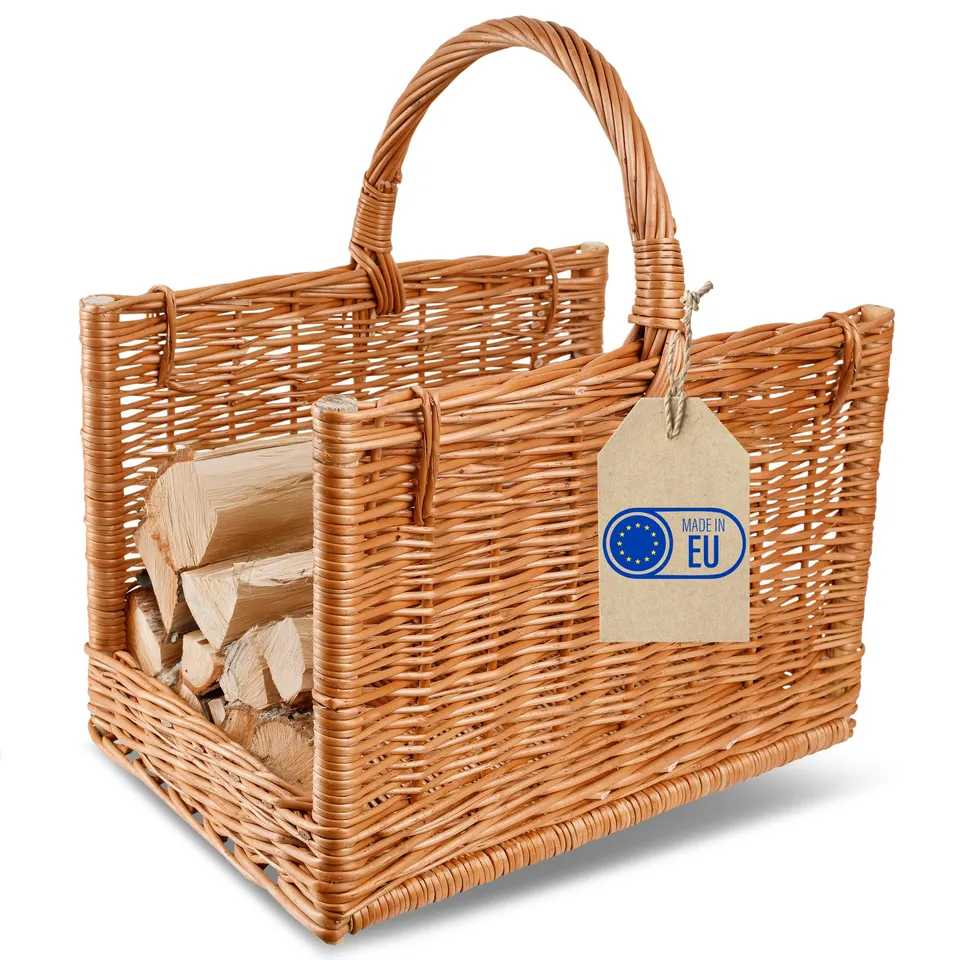 Creative Home Cesto Portalegna Vimini 45x30x47cm Salice
