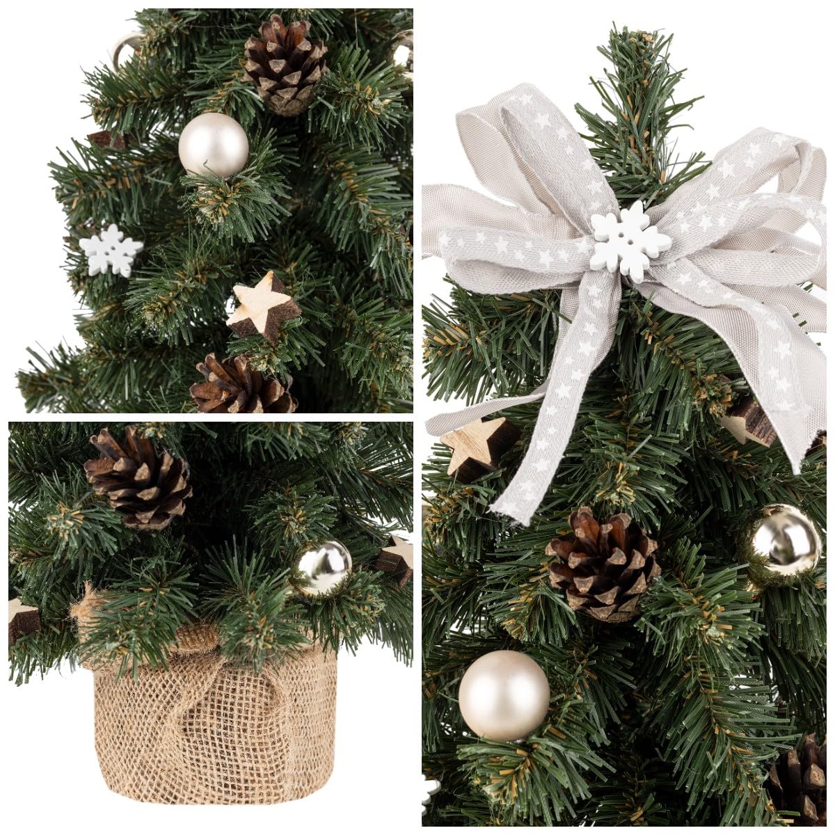 Creative Home Albero Natale Artificiale Champagne 40 cm da Tavolo
