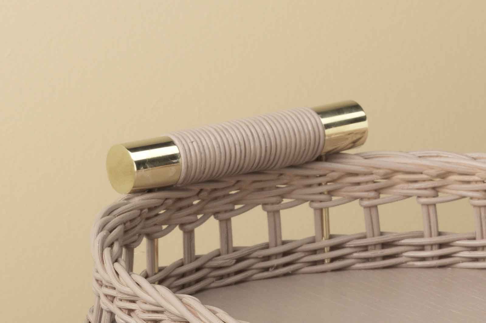 Mila Maurizi Savoir-faire Suzette 03 vassoio rotondo midollino