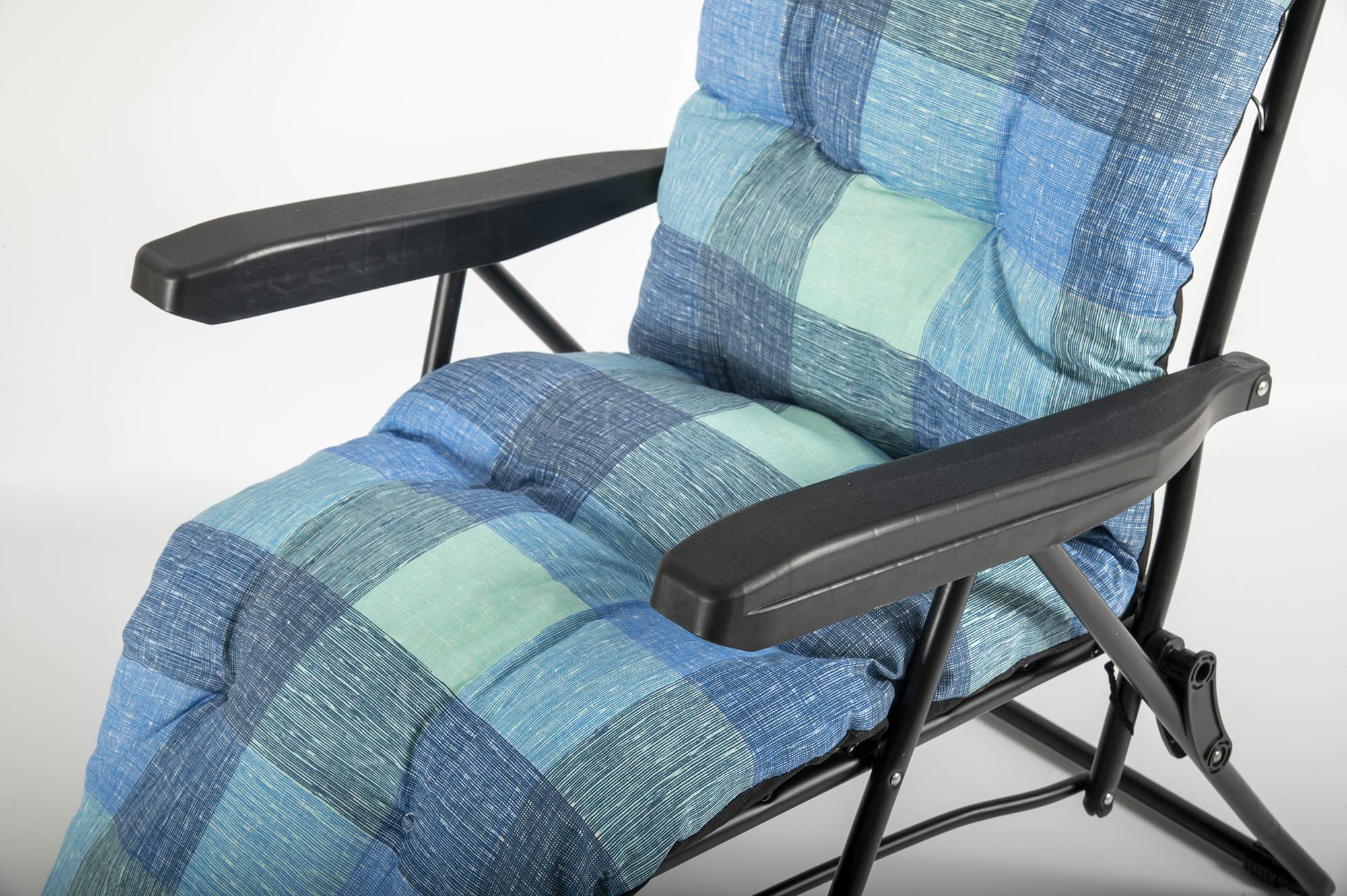 Inca 9010 sedia sdraio con poggiapiedi blu cuscino 8 cm