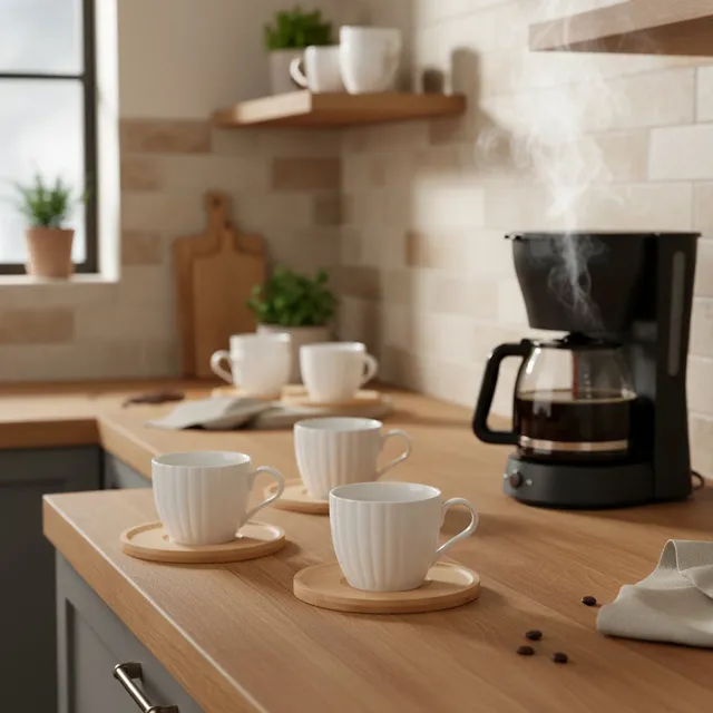 Home ESPRIT Bambu Style set 6 tazzine caffe 220 ml