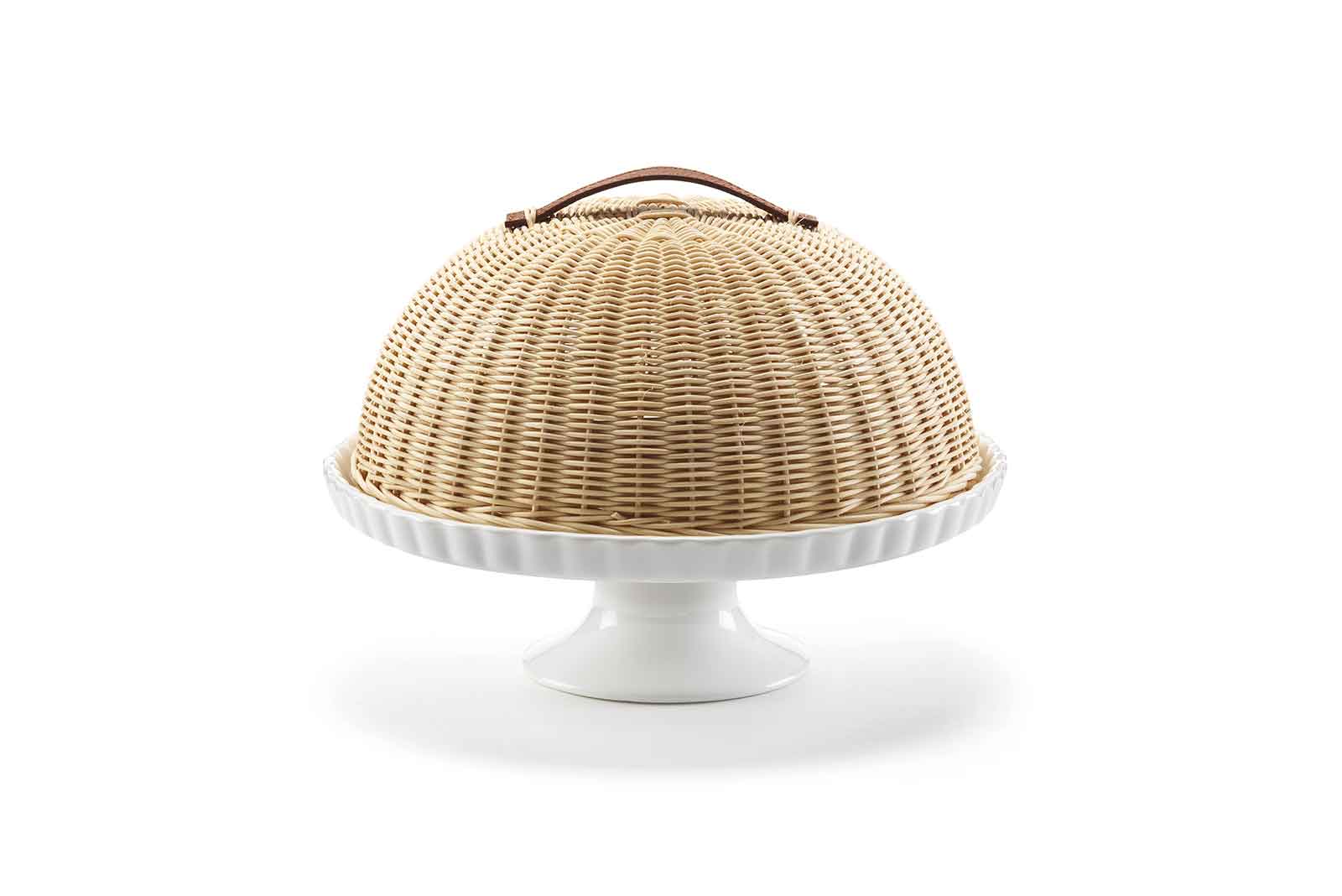Mila Maurizi Mise en Place Girasole campana ceramica midollino
