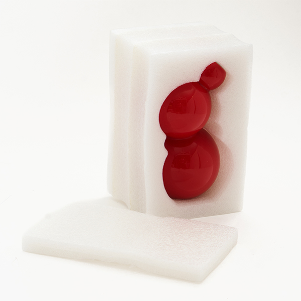 Gangzaï Geometrica Astre GD744 vaso rosso