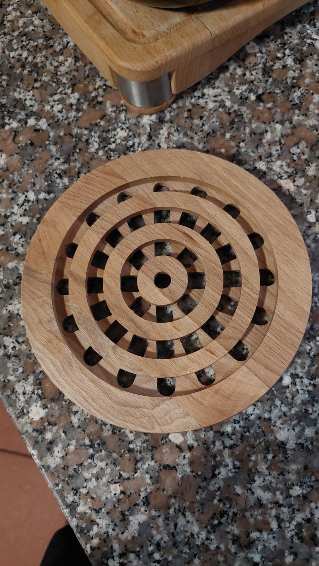 Creative Home Sottopentola Rotondo Legno Faggio 19,5 cm