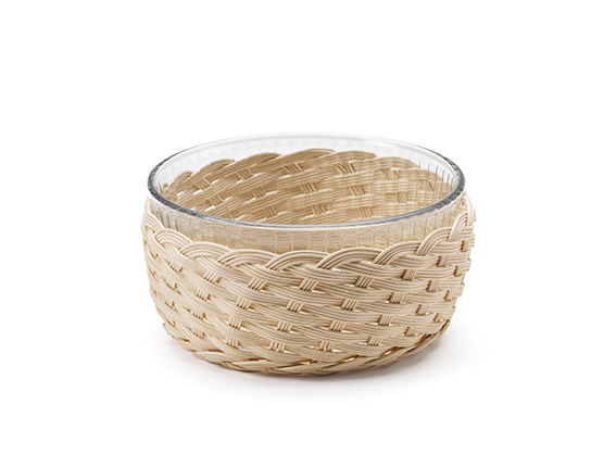 Mila Maurizi Vaniglia cesto midollino stampo Pyrex