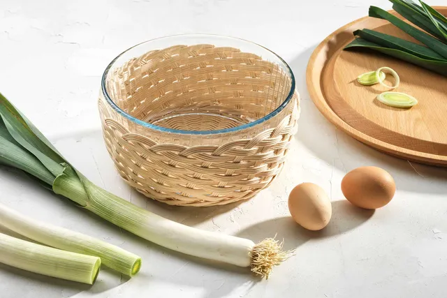 Mila Maurizi Vaniglia cesto midollino stampo Pyrex